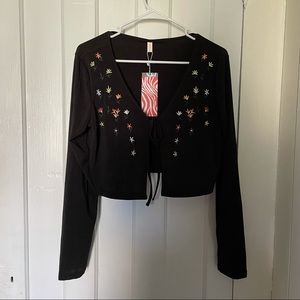 NWT Floral Tie Shirt